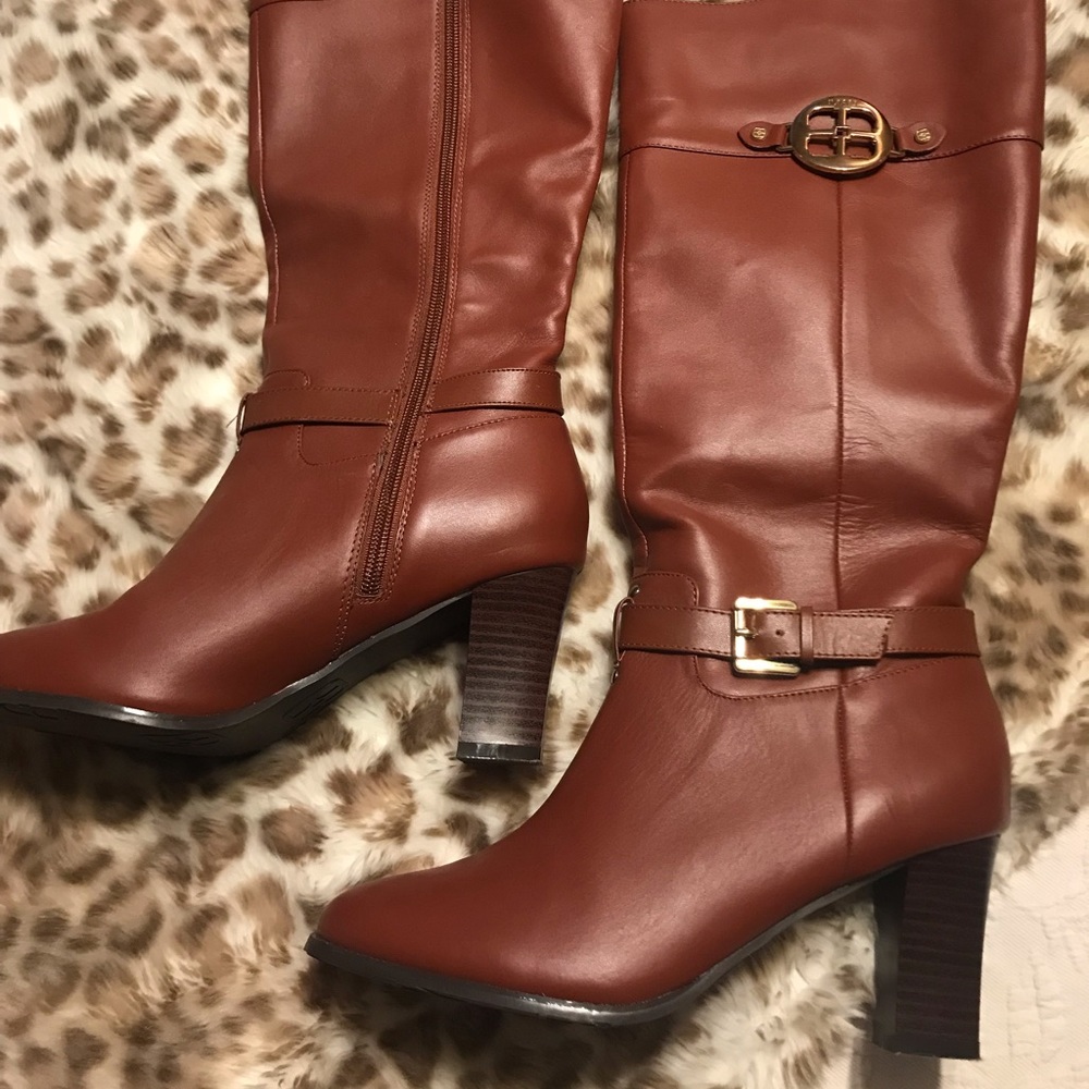women’s tall brown heeled boots
